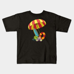 Beach Summer Fun Art Kids T-Shirt